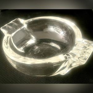 DEPRESSION FEDERAL CLEAR/ART-DECO GLASS ASHTRAY…